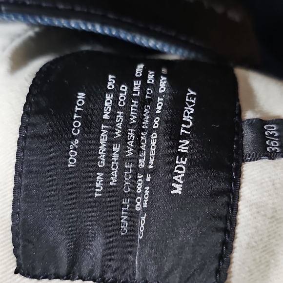 Ralph Lauren Dark Denim Button Fly Slim Jeans Size 36x30‎ - Picture 7 of 10